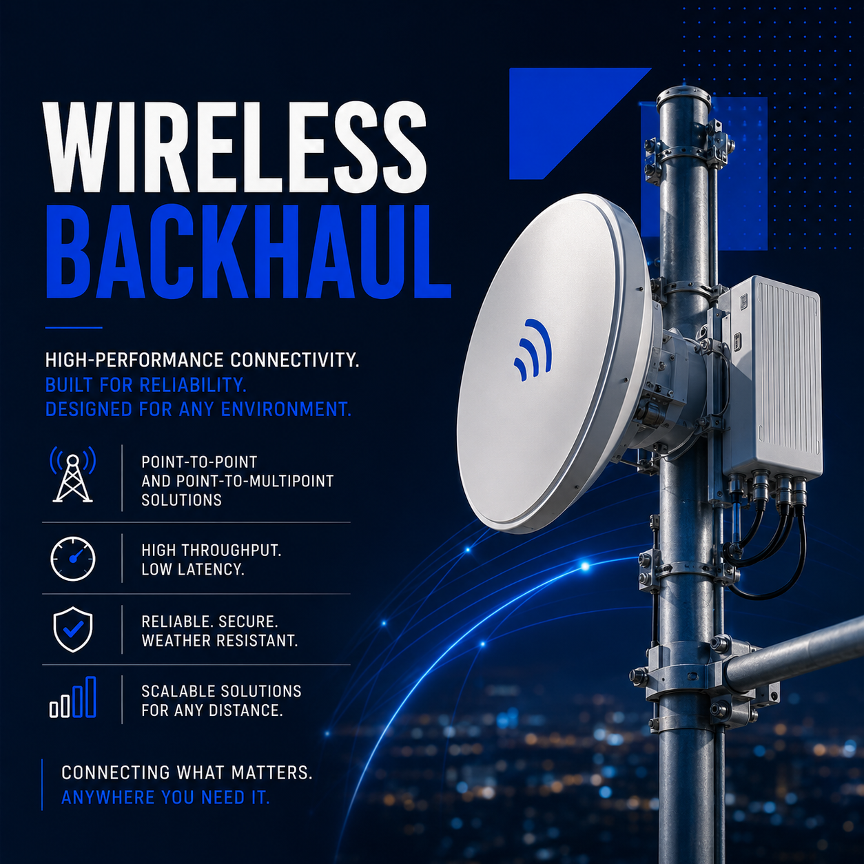 Wireless backhaul infrastructure